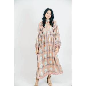 NEW CLARA THE LABEL cassia maxi dress in peach quartz